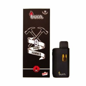 Burn Disposable Vapes – 9 Pound Hammer (Indica) (3 Gram)