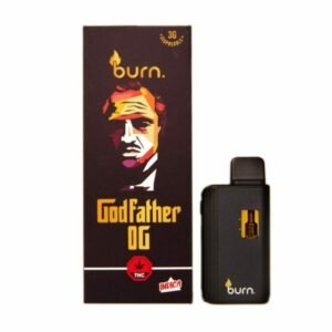 Burn Disposable Vapes – God Father OG (Indica) (3 Gram)