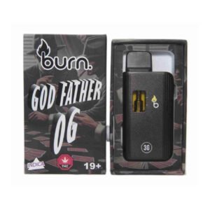 Burn Disposable Vapes – Godfather OG (Indica) (3 Gram)