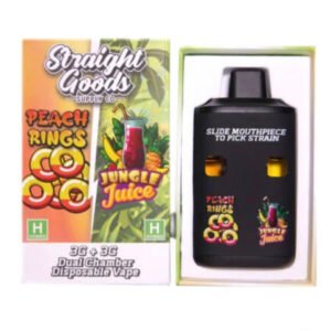 Straight Goods Dual Chamber Vape - Peach Rings (Hybrid) Jungle Juice (Sativa Dominant Hybrid) (3 Grams 3 Grams)