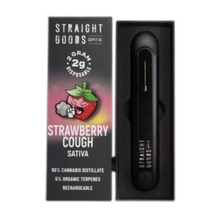 Straight Goods 2 Gram Disposables – Strawberry Cough (Sativa)