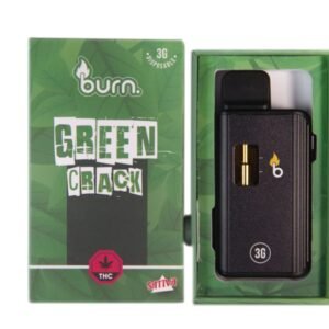 Burn Disposable Vapes – Green Crack (Sativa) (3 Gram)