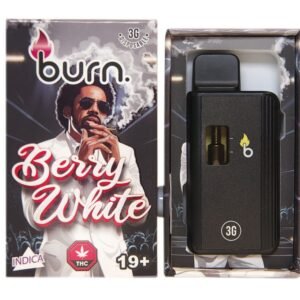 Burn Disposable Vapes – Berry White (Indica) (3 Gram)