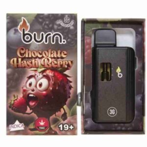 Burn Disposable Vapes - Chocolate Hash Berry (Indica) (3 Gram)