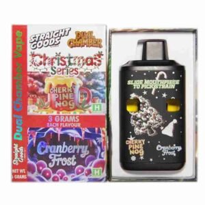 Straight Goods Dual Chamber Vape - Cherry Pine Nog + Cranberry Frost Cream (3 Grams + 3 Grams)