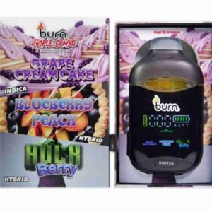 Burn Triple Combo - Grape Cream Cake + Blueberry Peach + Hulk Berry (3 Gram)