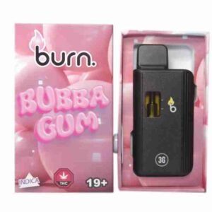 Burn Disposable Vapes – Bubba Gum (Indica) (3 Gram)